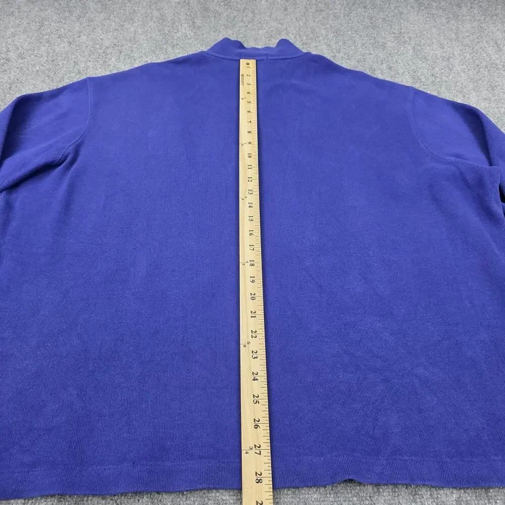 Polo Ralph Lauren Sweater Mens XXL Blue 1/4 Zip Pullover Red Pony Knit Preppy - Picture 7 of 16